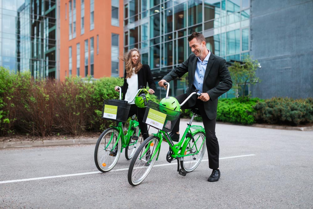 Lainattavat polkupyörät Plaza Business Park Vuokrattavat toimitilat Espoo